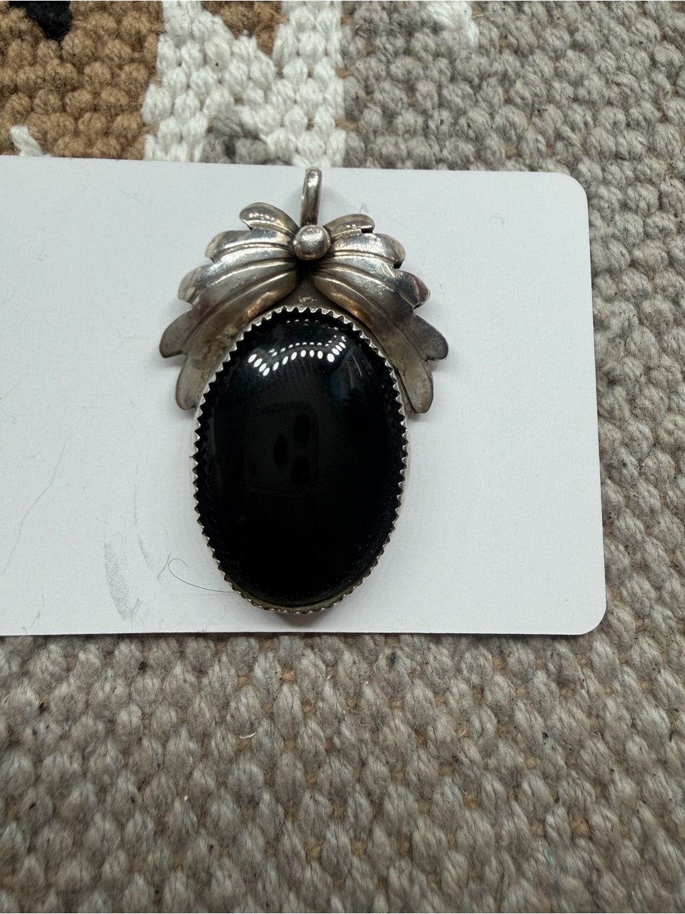 Native Black Onyx Pendant - Women Jewelry